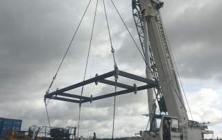 Proof-load test, spreader type lifting frame - SWL 27t / 16t
